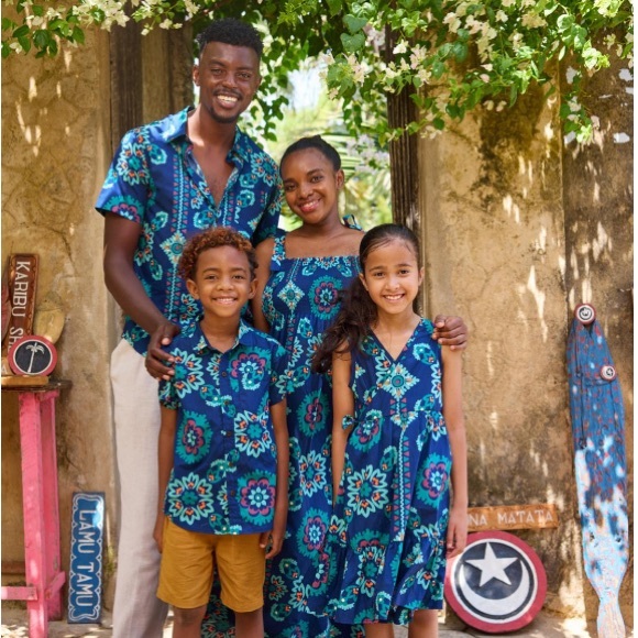Tea Collection Other - TEA COLLECTION 16 Blue Sleeveless Wrap Dress Tie Waist {Kenya} Limpopo Bandana